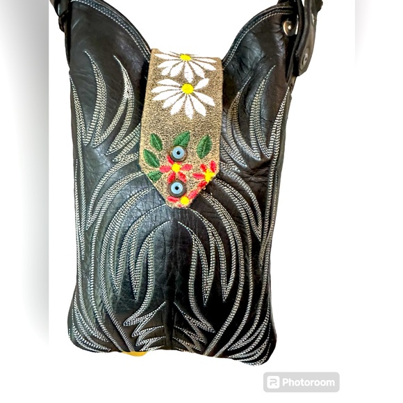 Vintage Handmade Western Boot Crossbody Bag - Picture 3 of 6